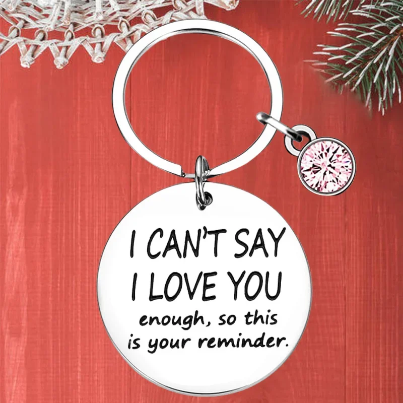 

Metal Wife Husband Anniversary Birthday Gifts Keychain Pendant Boyfriend Girlfriend gift Key Chains I Cant Say Love You Enough