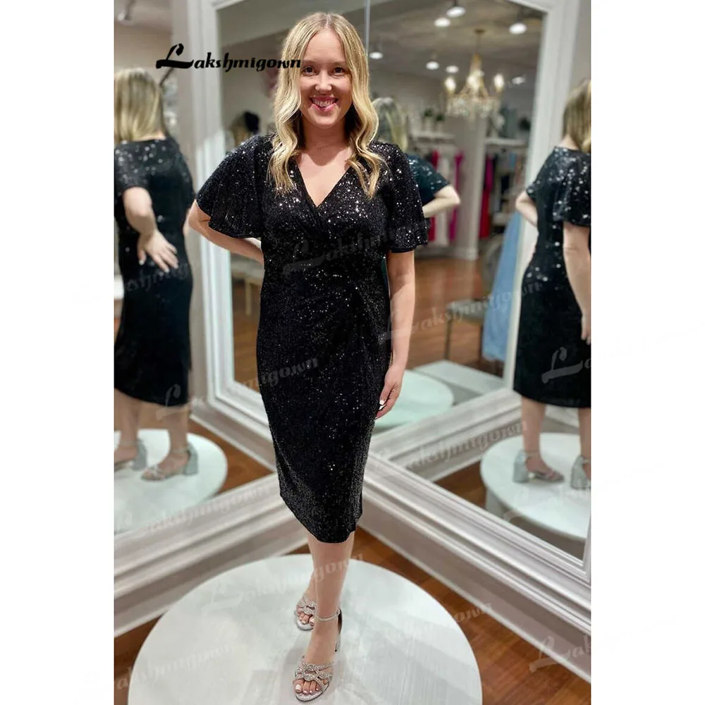 Lakshmigown Short Sleeve V Neck Shiny Knee-Length Mother of the Bride Dress 2023 Vestidos de Madrina Church Dresses for Women
Lakshmigown Short Sleeve V Neck Shiny Knee-Length Mother of the Bride Dress 2023 Vestidos de Madrina Church Dresses for Women