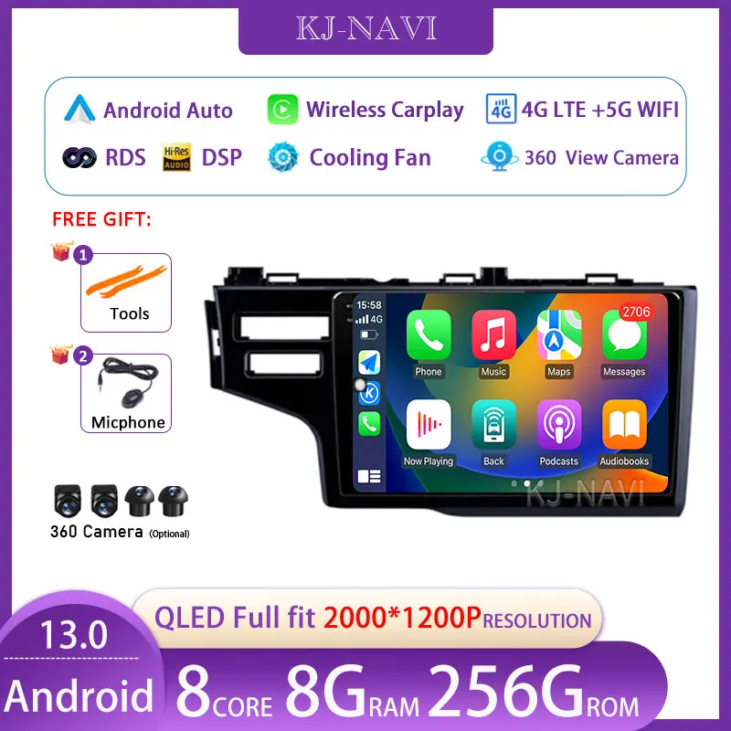 Автомобильный радиоприемник Android 13 для Honda Jazz 3 2015 - 2020 Fit 3 GP GK 2013-2020 QLED мультимедийный плеер Навигация BT Carplay Авто GPS
Автомобильный радиоприемник Android 13 для Honda Jazz 3 2015 - 2020 Fit 3 GP GK 2013-2020 QLED мультимедийный плеер Навигация BT Carplay Авто GPS