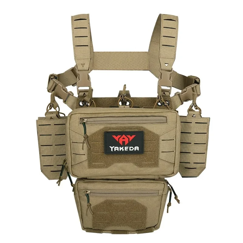 

YAKEDA MC Camo Molle Chest Rig Fight Chassis Placard Hook Loop Airsoft Magazine Pouch Tactical Plate Carrier Vest Equipment