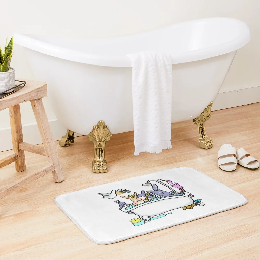 Wash Your Whale funny bath time cartoon with animals Bath Mat Household Items Carpet Bathroom External Entrance Doormat Mat
Wash Your Whale funny bath time cartoon with animals Bath Mat Household Items Carpet Bathroom External Entrance Doormat Mat