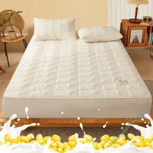 Cotton thickened quilted mattress cover antibacterial mattress protective cover top cushion soft bed sheet excluding Pillowcase