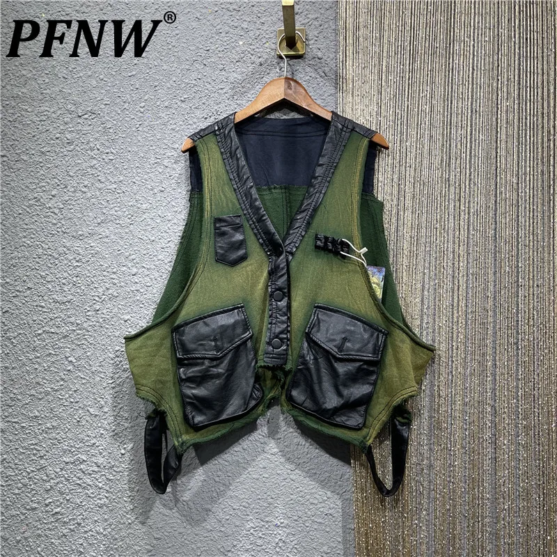 PFNW Personalized Vintage Trendy Streetwear Casual Vest Men's New Tide Spring Summer Short Waistcoat Versatile Jackets 12Z4074
PFNW Personalized Vintage Trendy Streetwear Casual Vest Men's New Tide Spring Summer Short Waistcoat Versatile Jackets 12Z4074