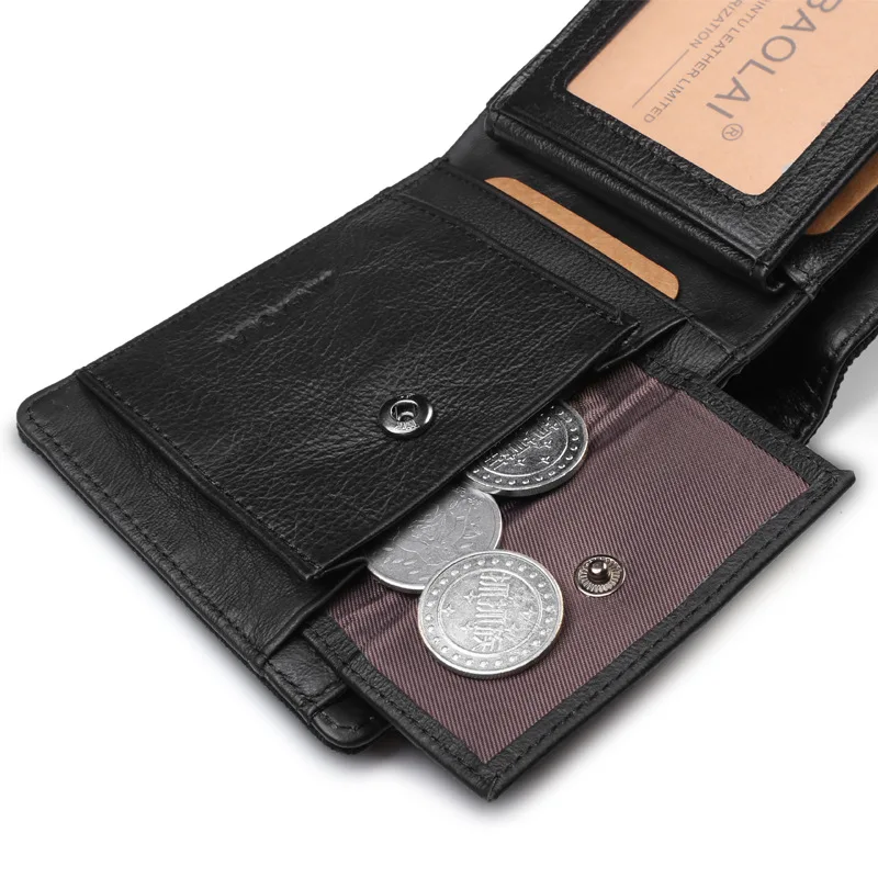 

Брендовый мужской кошелек на застежке, складной клатч тройного сложения, сумка на молнии с кармашком для монет, винтажные бумажники для денег, мужской держатель