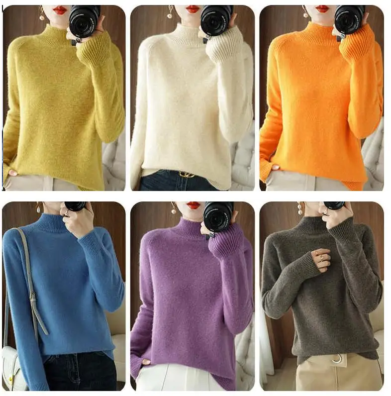 Women Sweater Autumn Winter Warm Turtleneck Sweater High Quality Soft Knitted Jumper Female Wool Knitting Pullover 12 Colors
Women Sweater Autumn Winter Warm Turtleneck Sweater High Quality Soft Knitted Jumper Female Wool Knitting Pullover 12 Colors