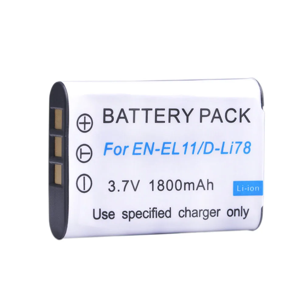 1800mAh EN EL11 EN-EL11 D-Li78 Battery for Nikon Coolpix S550 S560 Pentax M50 W60 W80 V20 Sony NP-BY1 AZ1V AZ1VR
1800mAh EN EL11 EN-EL11 D-Li78 Battery for Nikon Coolpix S550 S560 Pentax M50 W60 W80 V20 Sony NP-BY1 AZ1V AZ1VR