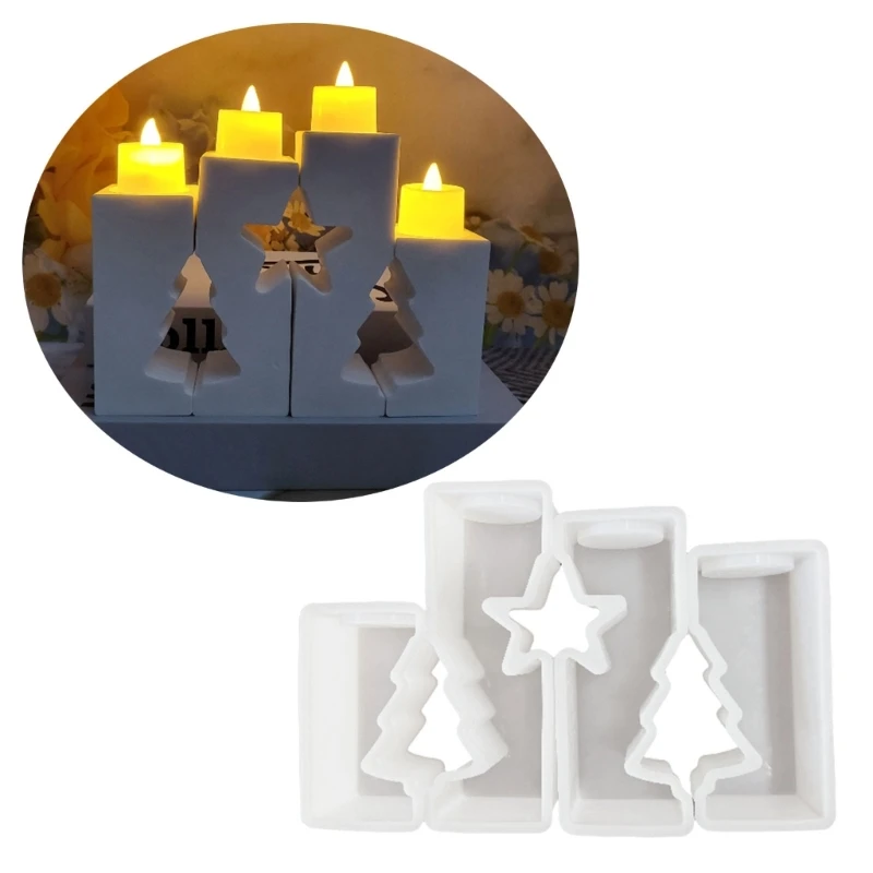 

Candlesticks Resins Molds 3D Tree Holder Mould Tree Silicone Mould for Festival Christmas Parties Home Decors Craft