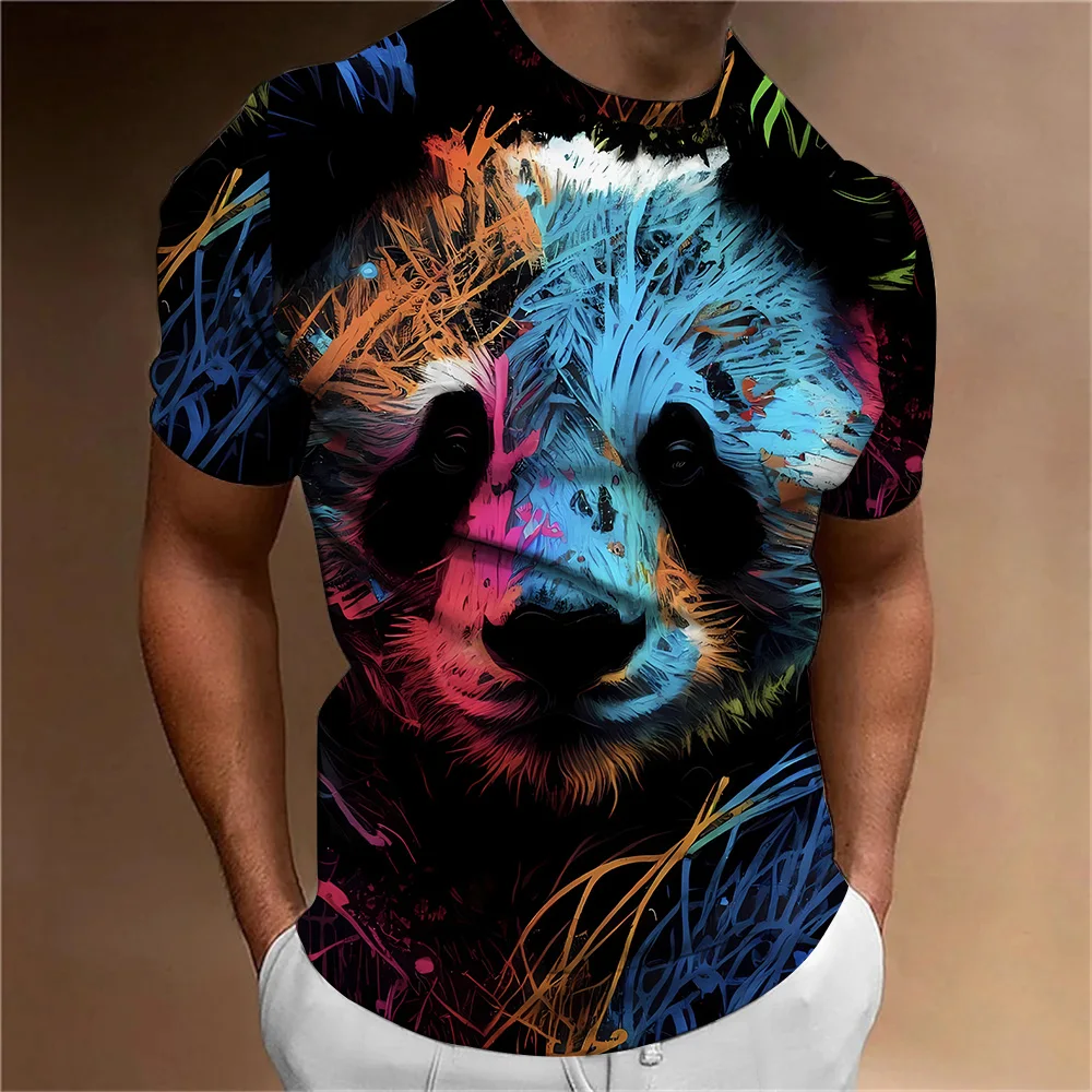Leisure T Shirt Men Clothing 3D Digital Printing T-shirts Trendy Panda Graffiti Print Men's Short Sleeve T-shirt Breathable Tee
Leisure T Shirt Men Clothing 3D Digital Printing T-shirts Trendy Panda Graffiti Print Men's Short Sleeve T-shirt Breathable Tee