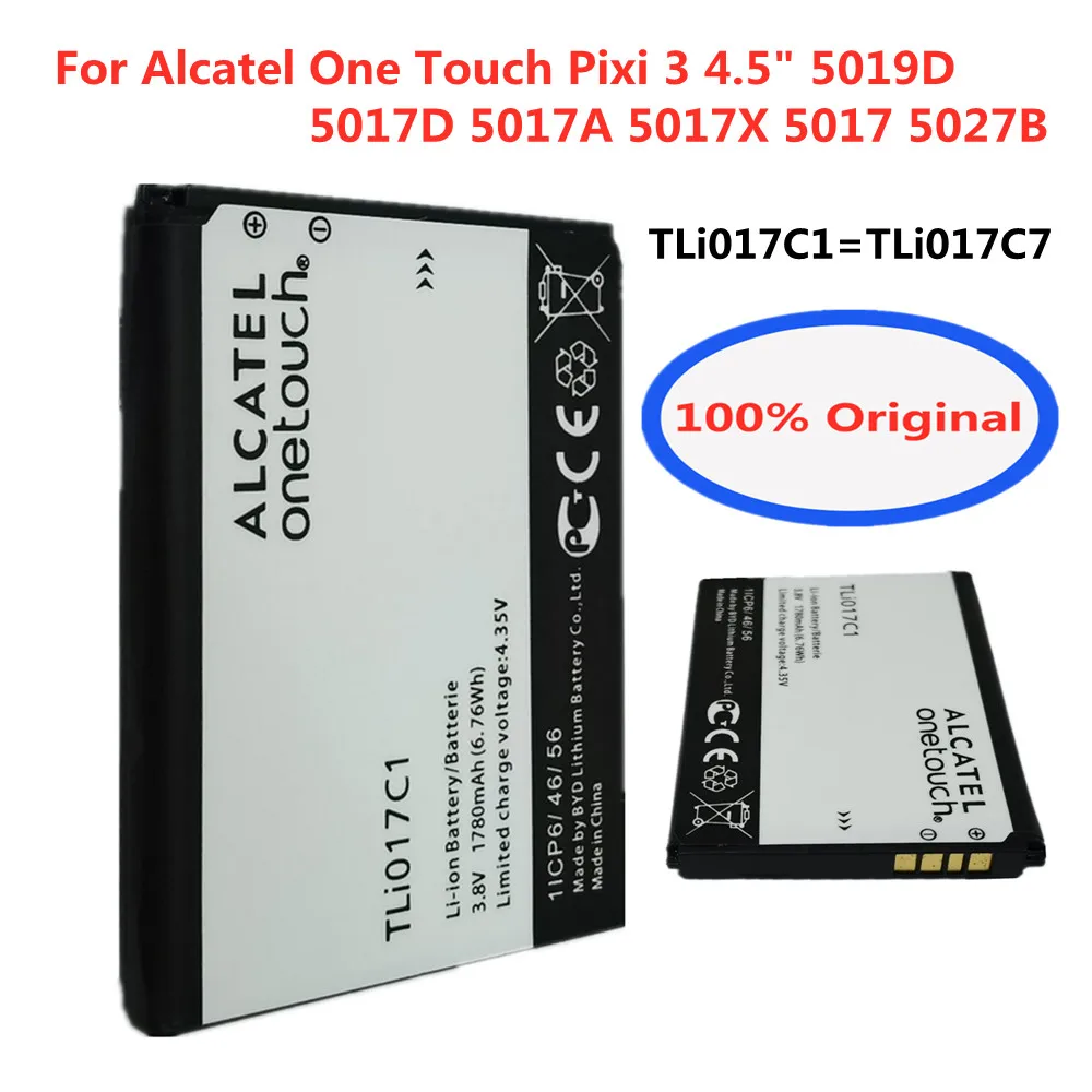 Высококачественный аккумулятор TLi017C7 TLi017C1 для Alcatel One Touch Pixi 3 4,5 "5019D 5017D 5017A 5017X 5017 5027B мобильный телефон аккумулятор
Высококачественный аккумулятор TLi017C7 TLi017C1 для Alcatel One Touch Pixi 3 4,5 "5019D 5017D 5017A 5017X 5017 5027B мобильный телефон аккумулятор