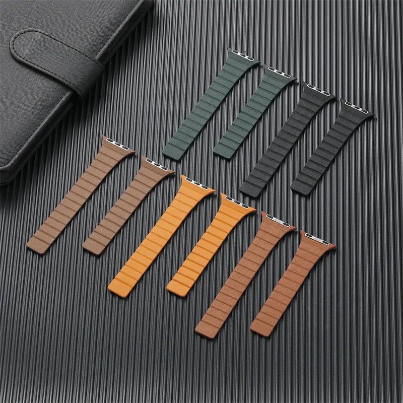 Slim Leather link Strap For Apple watch band 41mm 40mm 38mm 44mm 45mm 42mm 45 Magnetic Loop bracelet iWatch serie 3 4 5 SE 6 7
Slim Leather link Strap For Apple watch band 41mm 40mm 38mm 44mm 45mm 42mm 45 Magnetic Loop bracelet iWatch serie 3 4 5 SE 6 7