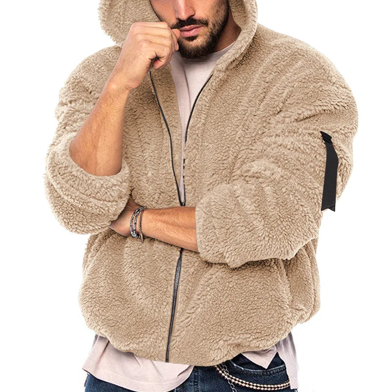 New Men's Casual Jacket Fashion Hooded Coat Autumn Winter Arctic Velvet Solid Loose Plush Warm Jacket High Street Coat Male 8 Mallzona S836e1fe44880434cbf2f3cc30ce3e592a New Men's Casual Jacket Fashion Hooded Coat Autumn Winter Arctic Velvet Solid Loose Plush Warm Jacket High Street Coat Male Mallzona