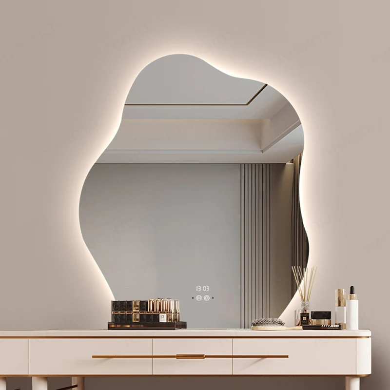 Touch Control Smart Mirror Hanging Toilet Makeup Wall Light Mirror Aesthetic Hairdressing Espejo Pared Irregular Mirror EB5BM
Touch Control Smart Mirror Hanging Toilet Makeup Wall Light Mirror Aesthetic Hairdressing Espejo Pared Irregular Mirror EB5BM