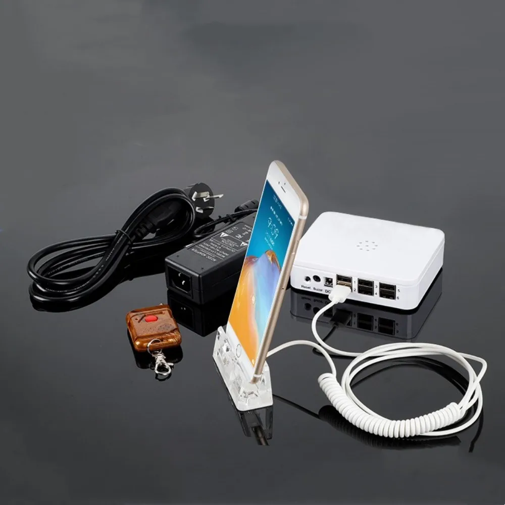 4 6 Port Mobile Phone Alarm Charging Safety Display System Acrylic Bracket Mobile Phone Safety Box
4 6 Port Mobile Phone Alarm Charging Safety Display System Acrylic Bracket Mobile Phone Safety Box