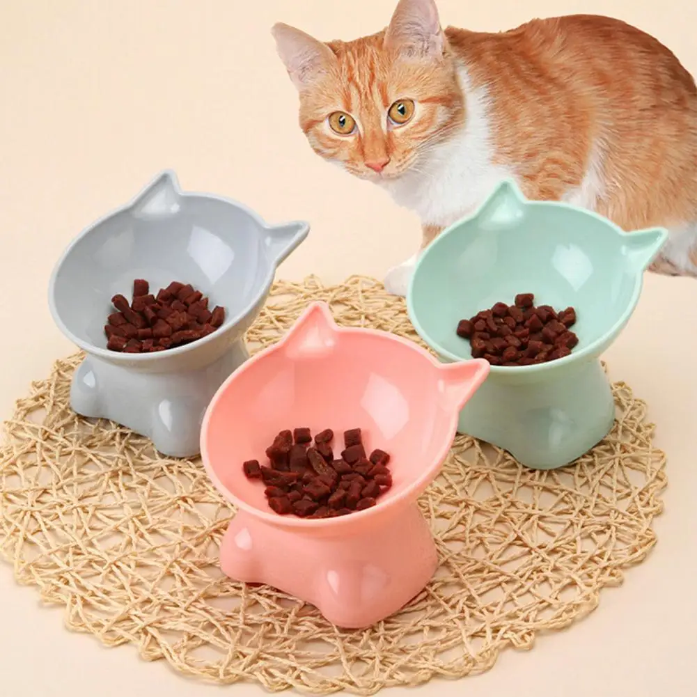 Pet Bowl Large Capacity Oblique Mouth Cute Cat Shape High Foot Neck Protector Cat Dog Food Dispenser Pet Feeder Pet Supplies
Pet Bowl Large Capacity Oblique Mouth Cute Cat Shape High Foot Neck Protector Cat Dog Food Dispenser Pet Feeder Pet Supplies