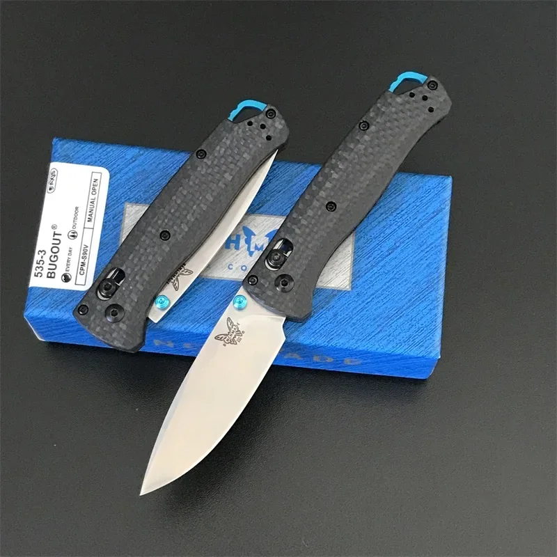 

Carbon Fiber Handle BENCHMADE 535 Bugout Folding Knife Outdoor Camping Safety-defend Pocket Small Knives