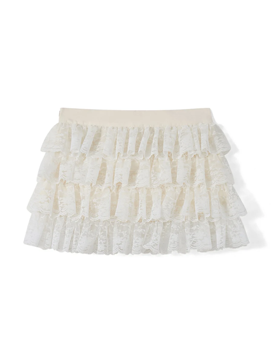 

Women s Y2k Summer Mini Skirt Lace Ruffle Asymmetrical Hem Short Pleated Skirt Summer Fairycore Skirt Streetwear