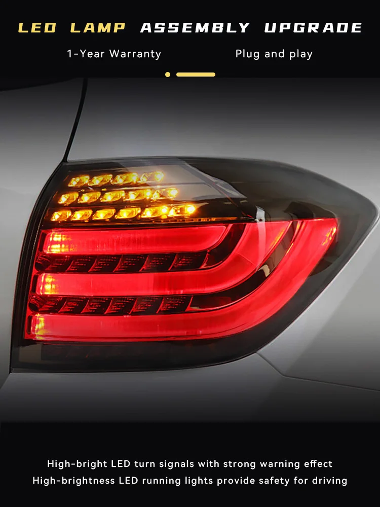 

Taillight For Toyota Highlander 2012 2013 2014 Modified Full LED DRL Projector Lens Reverese Automotive Lamp Accessories