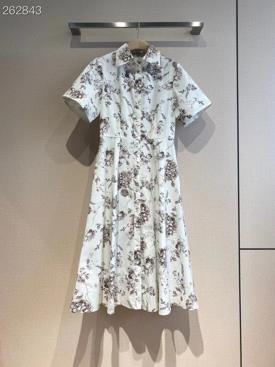 Fyion 2022 Fashion Runway Short Sleeve Dress Women Flowers Print Single Breasted Elegant Vintage Midi Cotton Dresses
Fyion 2022 Fashion Runway Short Sleeve Dress Women Flowers Print Single Breasted Elegant Vintage Midi Cotton Dresses