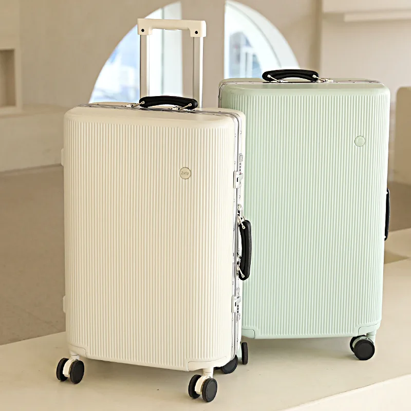 

Fashion Rolling Luggage Aluminum Frame Travel Suitcase 20/24/26/28 Inch Large Capacity Trunk Unisex High Quality Luggages