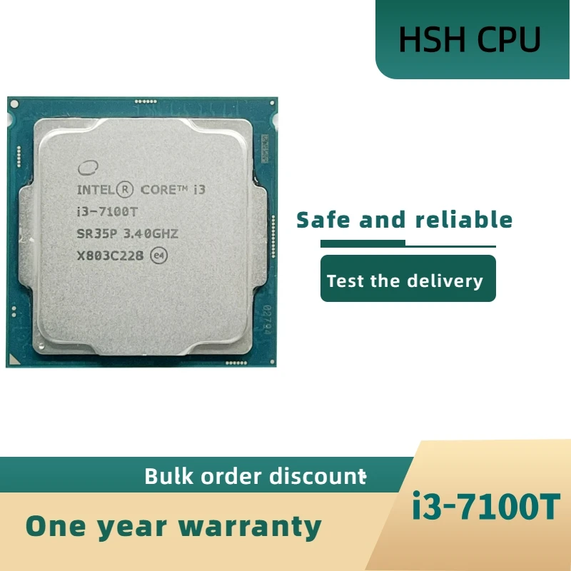 

Used Intel Core I3 7100T I3-7100T 3.4GHz Dual-cores Four-threaded 3M 35W LGA 1151 CPU Processor