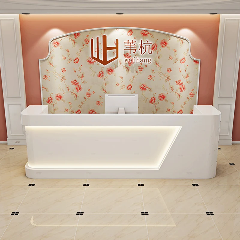 

Church Office Reception Desk Cashier Mobile Simplicity Luxury Shop Desk Modern Pulpit Banco Cassa Reception Creative Furniture