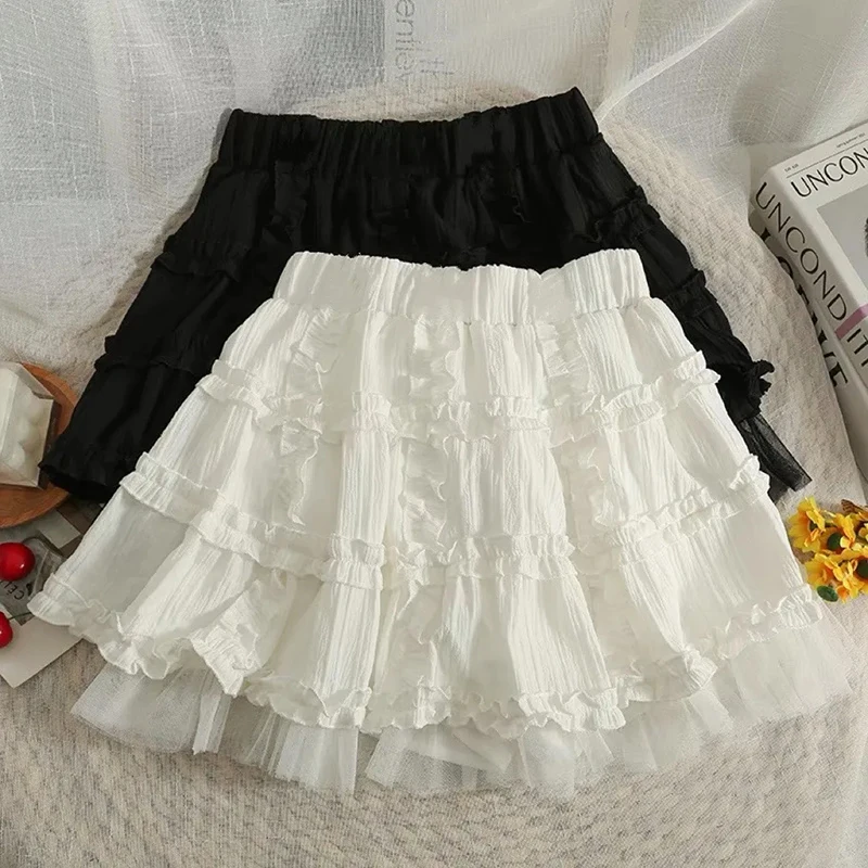 Folds High Waist Women Skirts Korean Fashion All Match Female Mini Skirts Summer Streetwear Mesh Patchwork Y2K Skirts New
Folds High Waist Women Skirts Korean Fashion All Match Female Mini Skirts Summer Streetwear Mesh Patchwork Y2K Skirts New