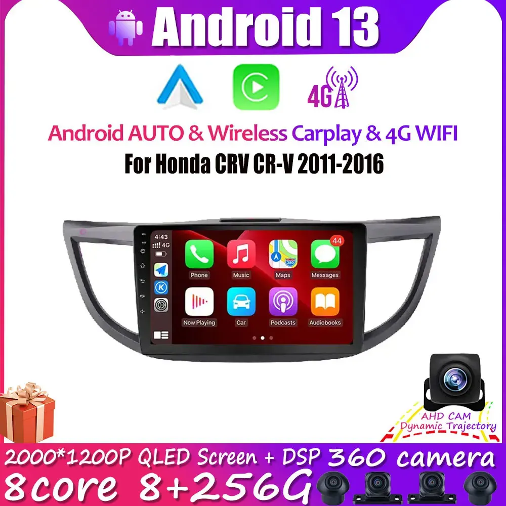 Carplay For Honda CRV CR-V 2011-2016 Car Radio Multimedia Video Player Navigation GPS Android 13 Auto Bluetooth HD DVR 4G
Carplay For Honda CRV CR-V 2011-2016 Car Radio Multimedia Video Player Navigation GPS Android 13 Auto Bluetooth HD DVR 4G