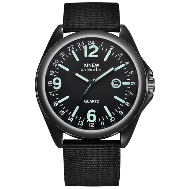 

Genuine XINEW Brand Cheap Watches For Men Fashion Nylon Band Military Sports Date Quartz Watch Erkek Barato Saat Montre Homme