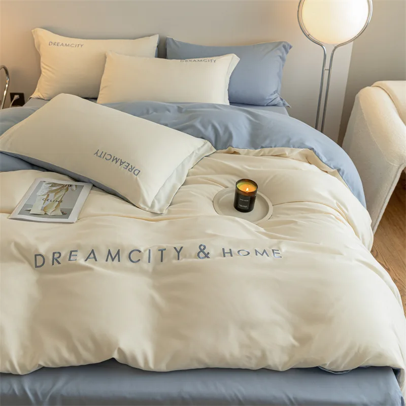 Brushed Bedding Set Solid Color Duvet Cover Pillowcase bedspread set Portable Sheets Cover for bed sheets 4 pieces sets
Brushed Bedding Set Solid Color Duvet Cover Pillowcase bedspread set Portable Sheets Cover for bed sheets 4 pieces sets