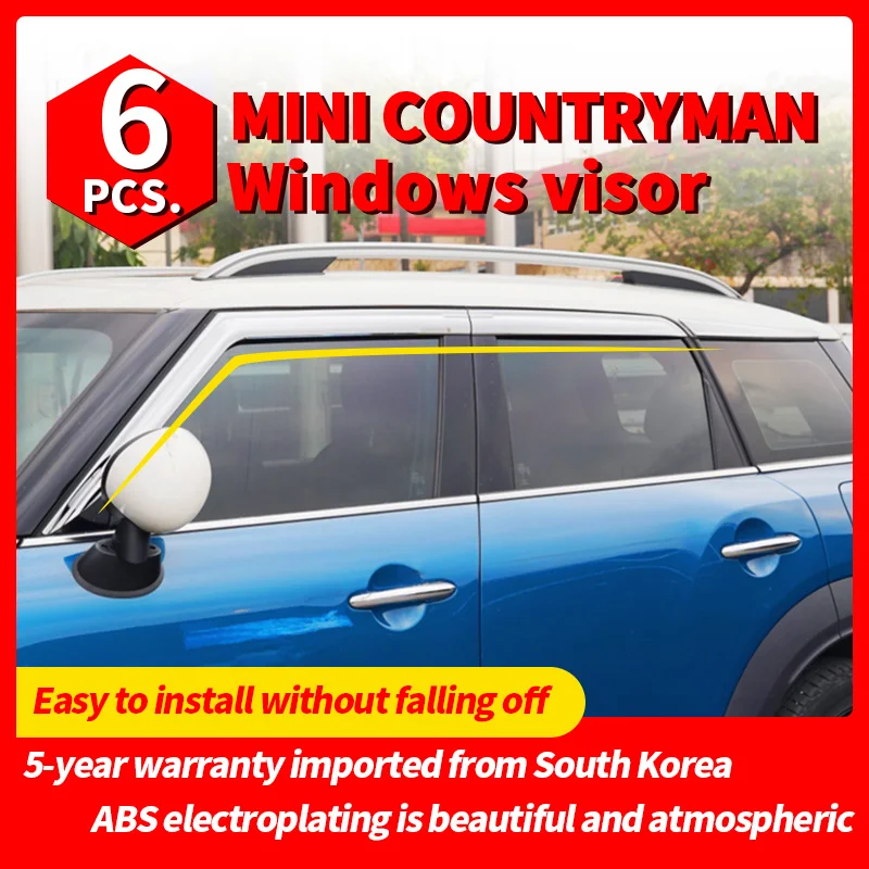 Windows Visor for MINI COUNTRYMAN 2017-2023 Door Awnings Sun Rain Eyebrow Smoke Deflector Accessories
Windows Visor for MINI COUNTRYMAN 2017-2023 Door Awnings Sun Rain Eyebrow Smoke Deflector Accessories