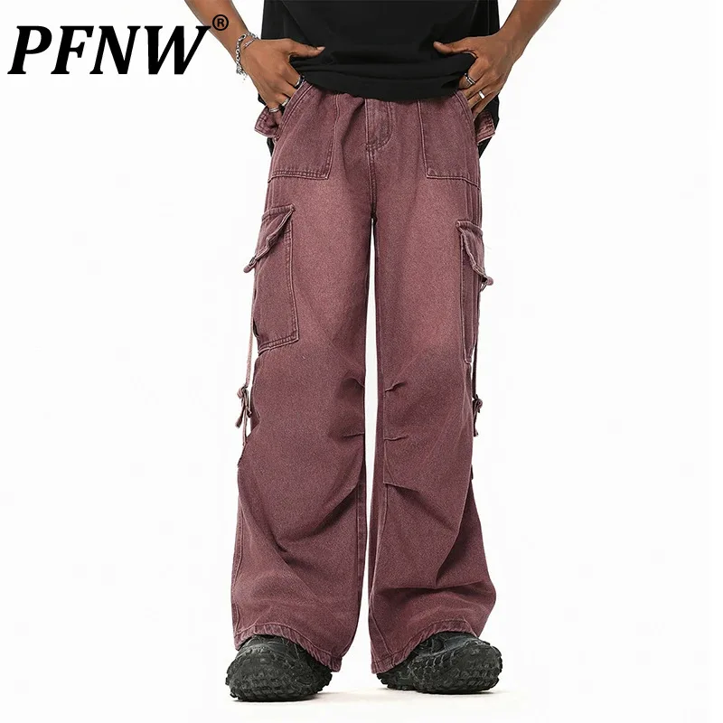 PFNW High Street Mens Jeans Safari Style Multi Pockets Denim Cargo Pant Male Straight Trousers American Stylish 2024 New 28W3101
PFNW High Street Mens Jeans Safari Style Multi Pockets Denim Cargo Pant Male Straight Trousers American Stylish 2024 New 28W3101