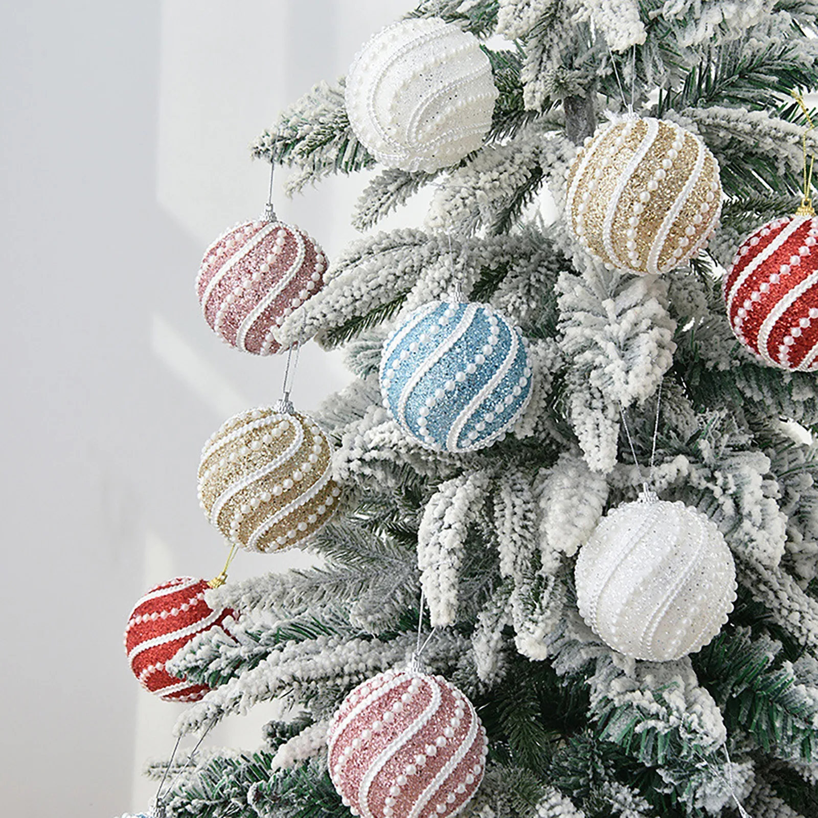 

Скандинавские креативные новогодние 2024 шарики, рождественские фотообои, Рождественское украшение 8 см, новый год