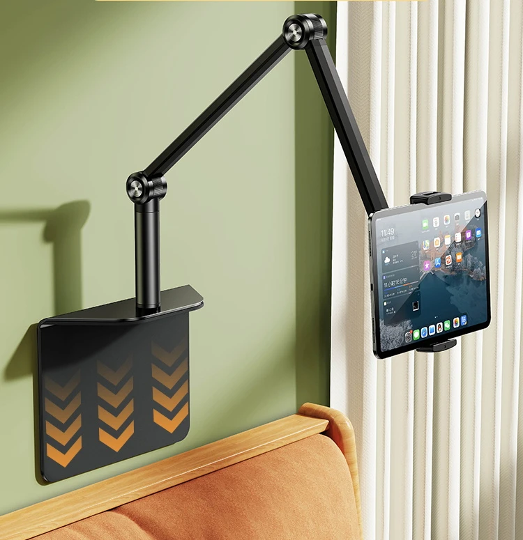 

Clip free hidden mobile phone tablet holder, lazy person watching TV on the bedside, lying down and playing on the bed