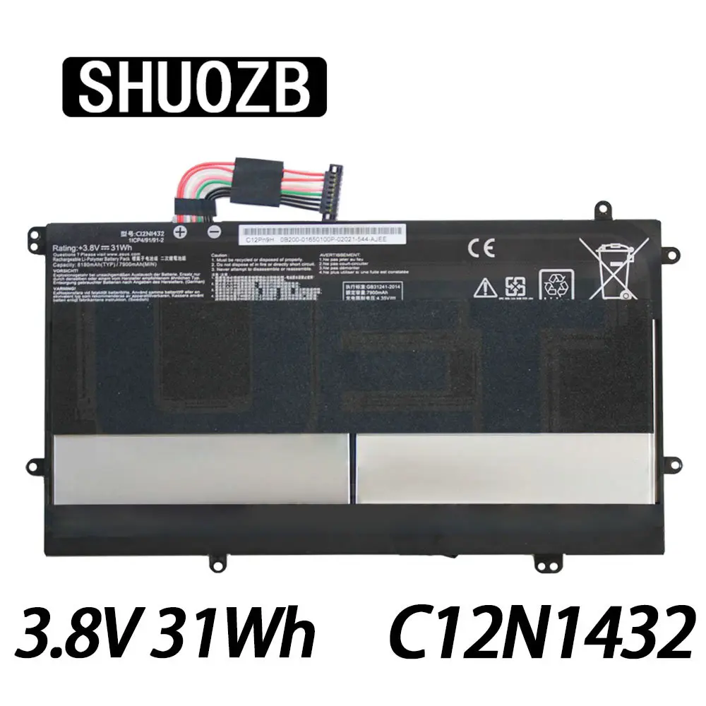 SHUOZB C12N1432 Laptop Battery For Asus Chromebook Filp C100PA C100PA-3J C100PA-DB01 C100PA-DB02 0B200-01550000 3.8V 31Wh New
SHUOZB C12N1432 Laptop Battery For Asus Chromebook Filp C100PA C100PA-3J C100PA-DB01 C100PA-DB02 0B200-01550000 3.8V 31Wh New