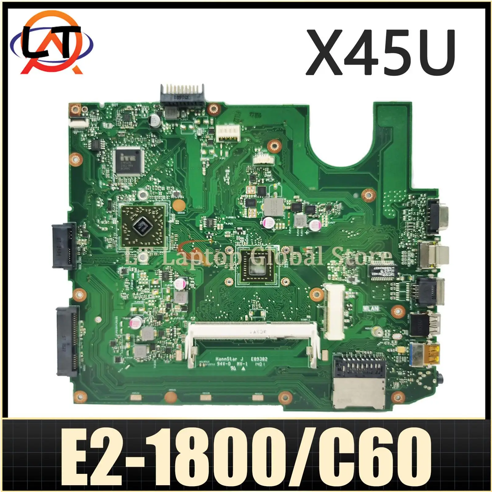 Notebook Mainboard CPU-E2-1800/C60 For ASUS X45U X45 Laptop Motherboard 100% Test OK
Notebook Mainboard CPU-E2-1800/C60 For ASUS X45U X45 Laptop Motherboard 100% Test OK