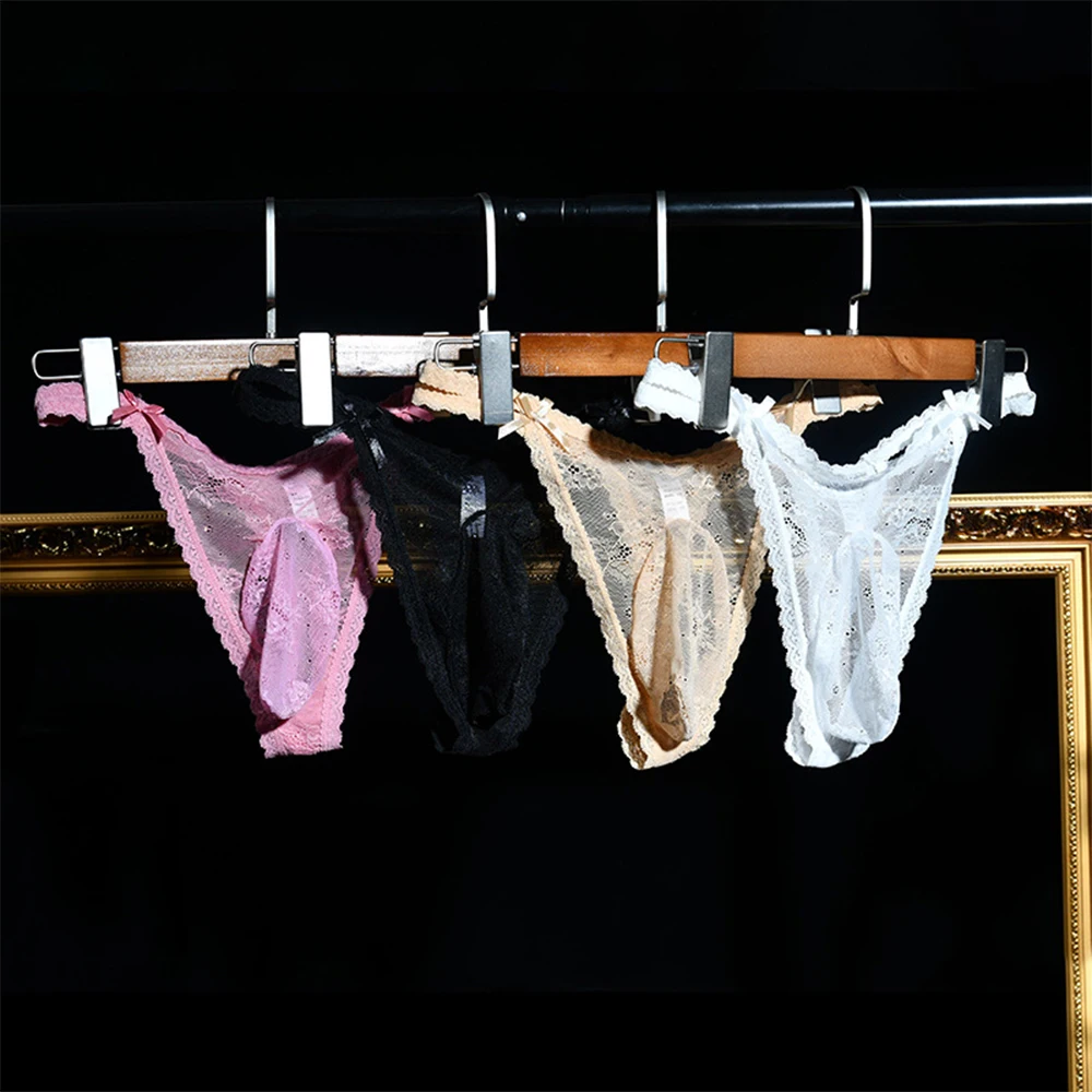 Transparent Men Lace G-string Sissy Bulge Pouch Panties Thong See-Through Low Rise Breathable Briefs Underwear Sexy Lingerie
Transparent Men Lace G-string Sissy Bulge Pouch Panties Thong See-Through Low Rise Breathable Briefs Underwear Sexy Lingerie