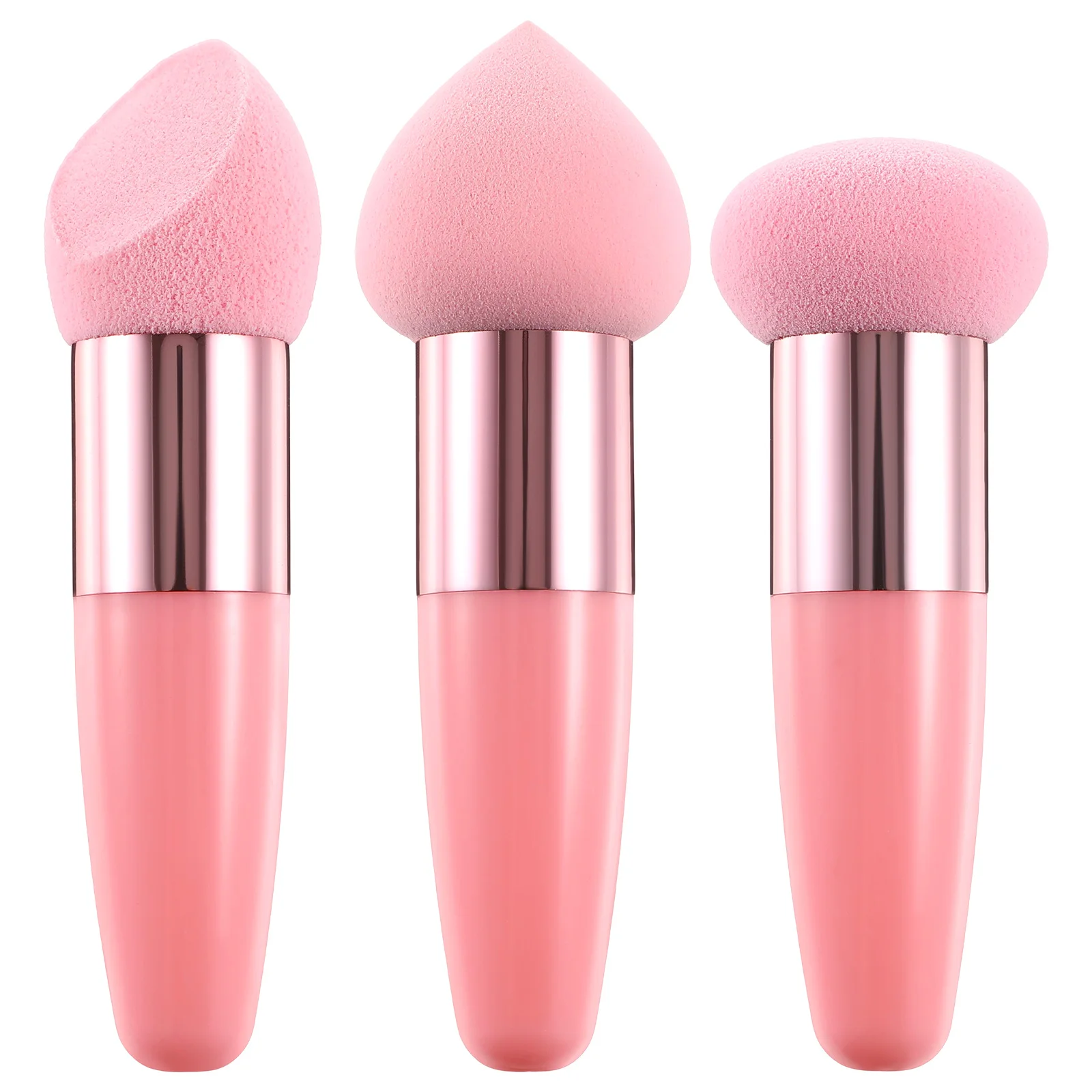 

3 Pcs Beauty Pen Sponge Make up Sponges for Face Makeup with Handle Concealer Foundation Emulsion Brush Blending Blender