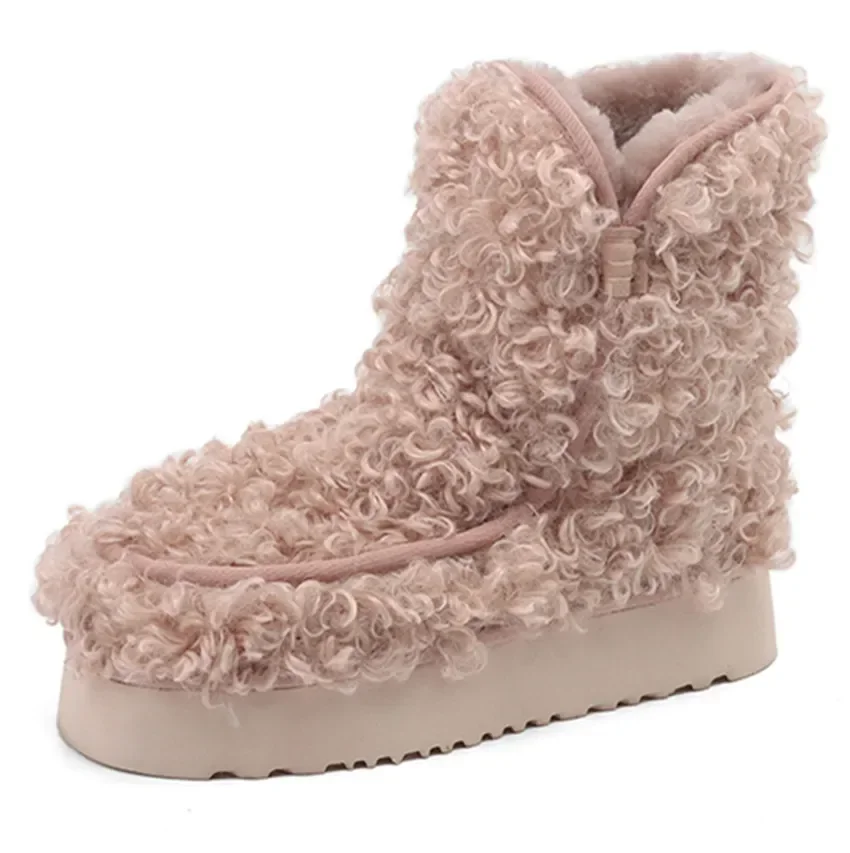 Newest Women Snow Boots Winter Thick Plush Warm Wool Shoes Woman Round Toe Casual Women Genuine Leather Ankle Boots 2023
Newest Women Snow Boots Winter Thick Plush Warm Wool Shoes Woman Round Toe Casual Women Genuine Leather Ankle Boots 2023