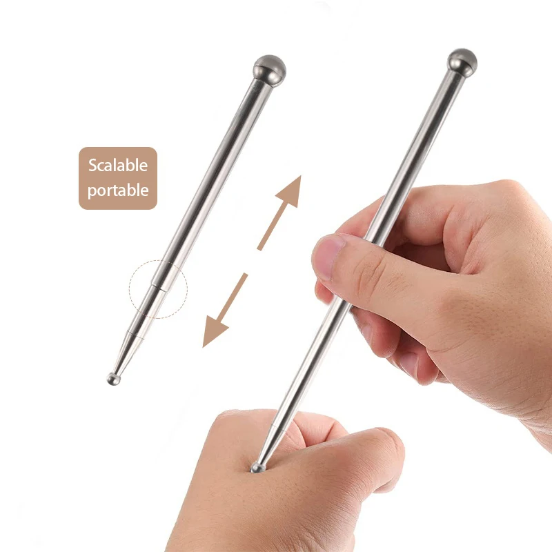 Инструмент для рефлексотерапии лица, выдвижная акупунктурная ручка, двухсторонний инструмент для ухода за ушами, точечный зонд, ручка для массажа лица 
Инструмент для рефлексотерапии лица, выдвижная акупунктурная ручка, двухсторонний инструмент для ухода за ушами, точечный зонд, ручка для массажа лица