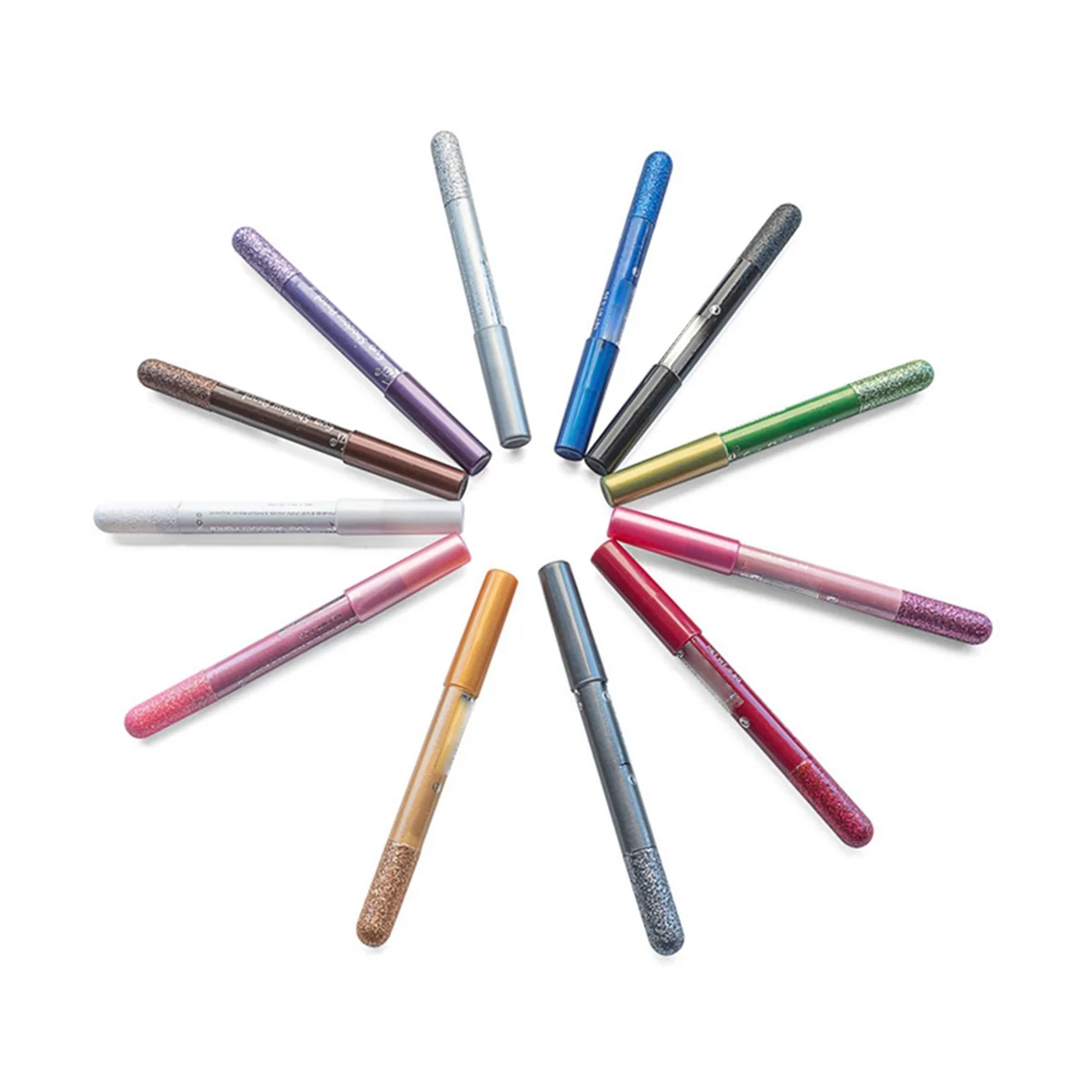 

Водостойкие Перламутровые тени-карандаш GLAZZI, 12 цветов, стойкие блестящие мерцающие тени для век, ручка, подводка для глаз