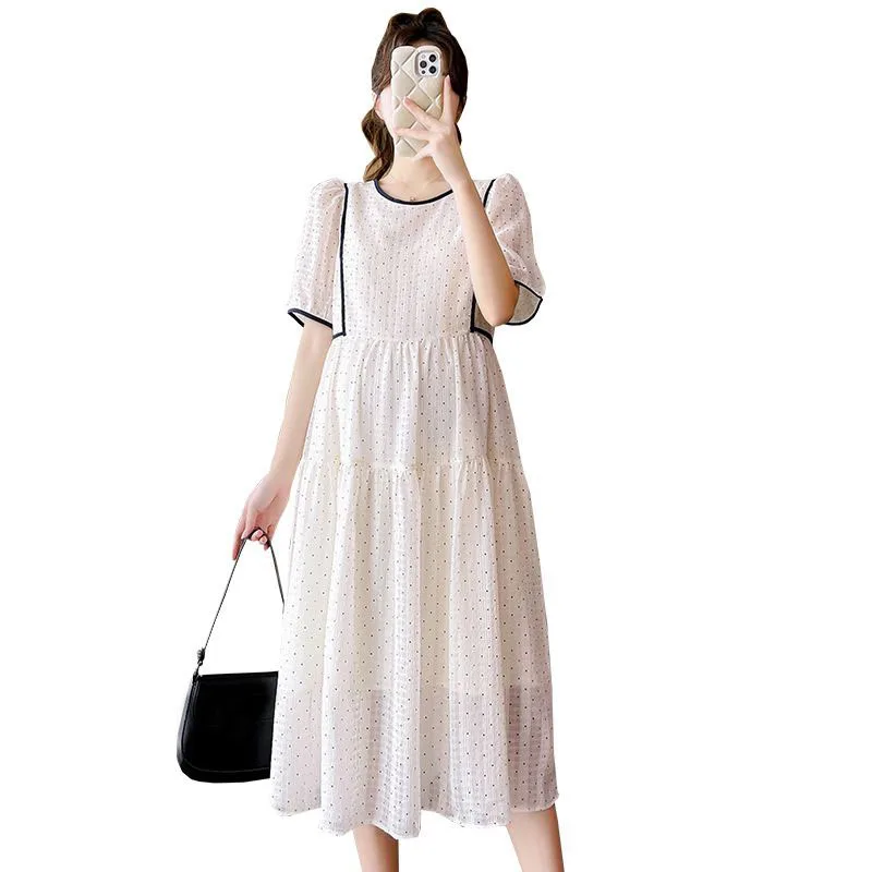 Maternity Dresses Summer Clothes For Pregnant Women Fashion Chiffon Wavelet Point Boat Collar Short Dress Pregnancy Vestidos
Maternity Dresses Summer Clothes For Pregnant Women Fashion Chiffon Wavelet Point Boat Collar Short Dress Pregnancy Vestidos