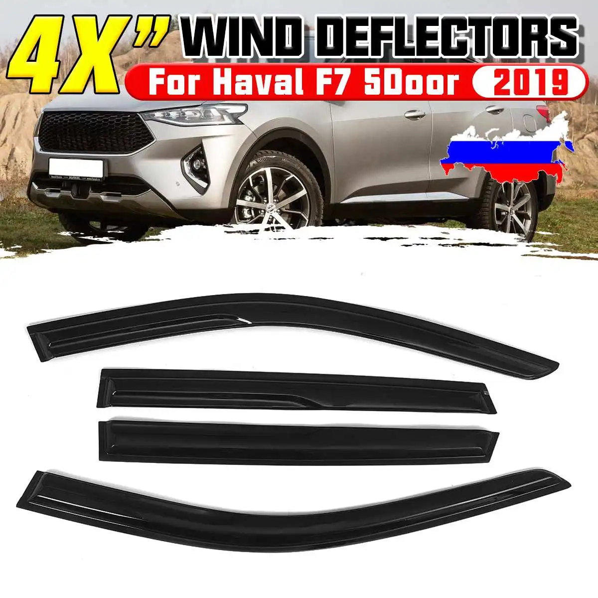 F7 Car Side Window Deflector Tinted Window Visor Vent For GWM Great Wall Haval Hover F7 5D 2019-2022 Wind Shields Sun Rain Guard
F7 Car Side Window Deflector Tinted Window Visor Vent For GWM Great Wall Haval Hover F7 5D 2019-2022 Wind Shields Sun Rain Guard