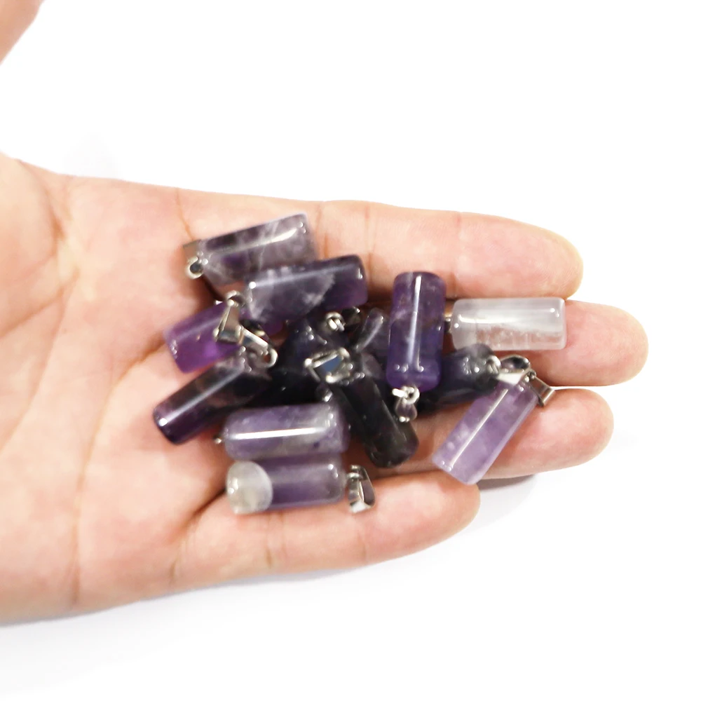 Natural Stone Long Cylindrical Pillar Amethyst Pendant Necklace Reiki Charms DIY Jewelry Making Accessories Gift Wholesale 20Pcs
Natural Stone Long Cylindrical Pillar Amethyst Pendant Necklace Reiki Charms DIY Jewelry Making Accessories Gift Wholesale 20Pcs