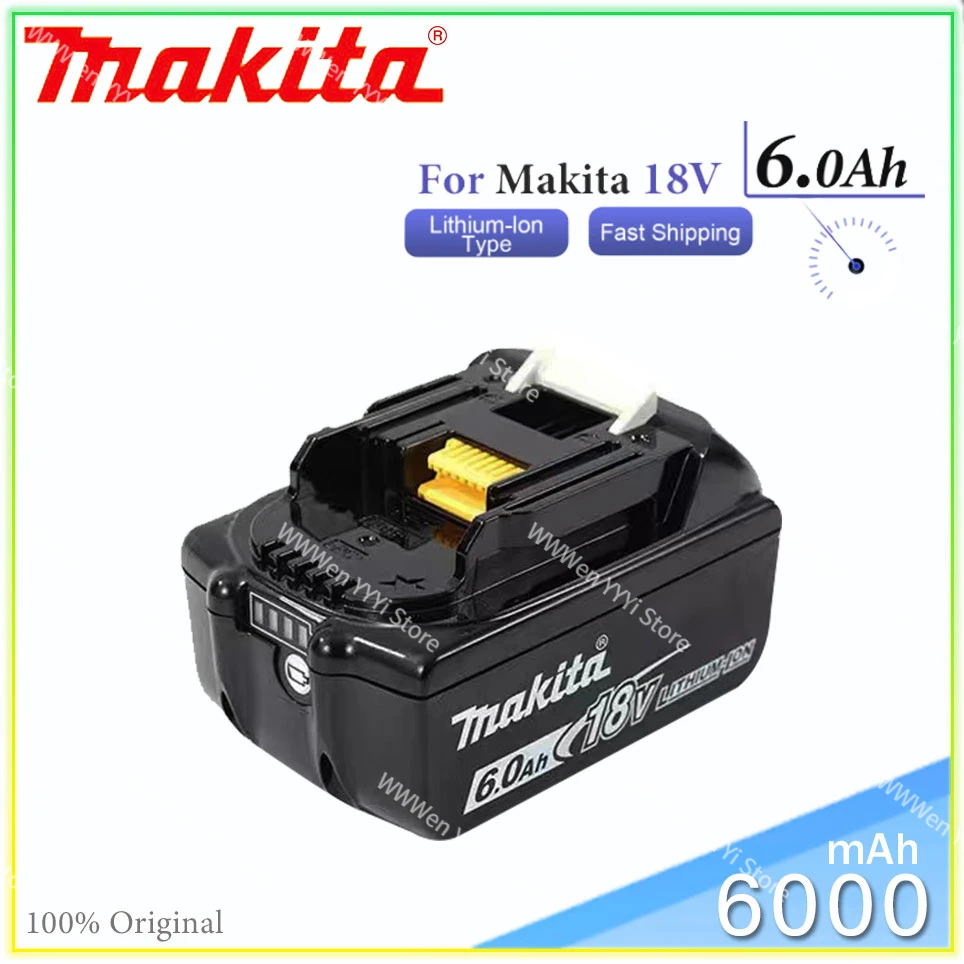 18V 6.0Ah Makita Original With LED lithium ion replacement LXT BL1860B BL1860 BL1850 Makita rechargeable power tool battery 6AH 
18V 6.0Ah Makita Original With LED lithium ion replacement LXT BL1860B BL1860 BL1850 Makita rechargeable power tool battery 6AH