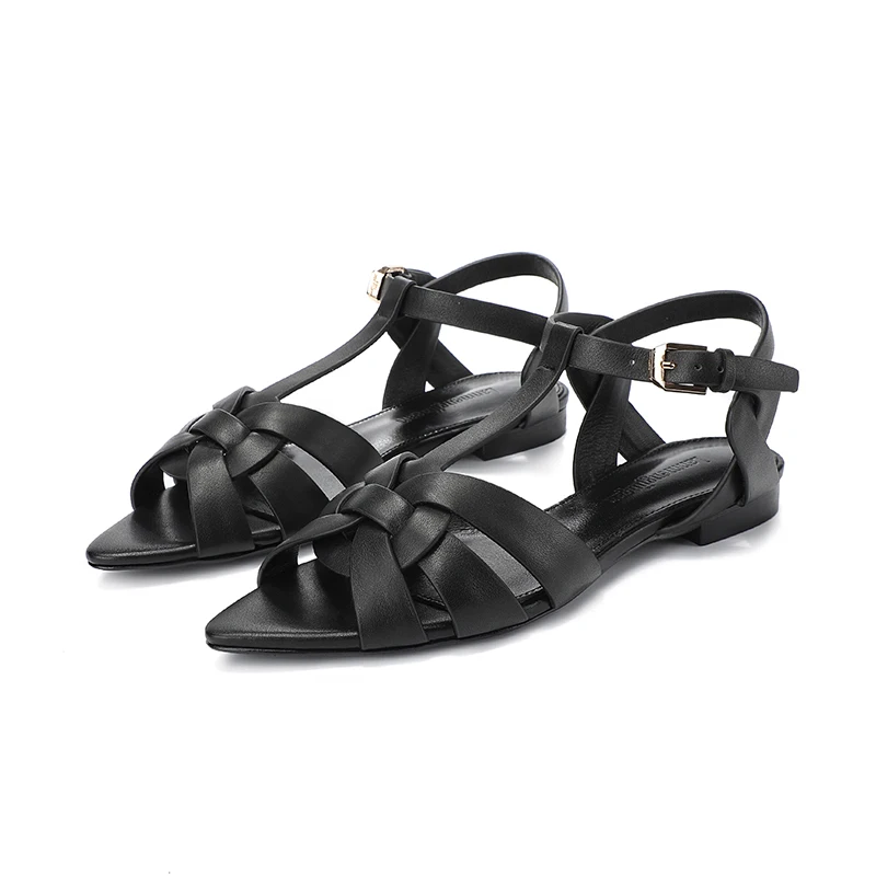 23 new leather pointed flat sole sandals, cowhide upper, sheepskin lining, classic comfortable and fashionable women's shoes
23 new leather pointed flat sole sandals, cowhide upper, sheepskin lining, classic comfortable and fashionable women's shoes