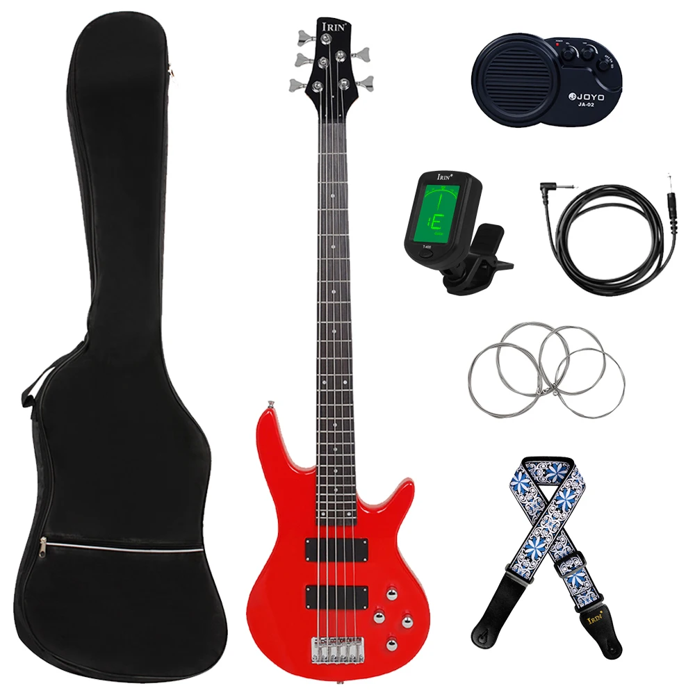 IRIN 5 Strings Bass Guitar 24 Frets Maple Body Neck Electric Bass Guitarra With Bag Amp String Guitar Parts & Accessories
IRIN 5 Strings Bass Guitar 24 Frets Maple Body Neck Electric Bass Guitarra With Bag Amp String Guitar Parts & Accessories
