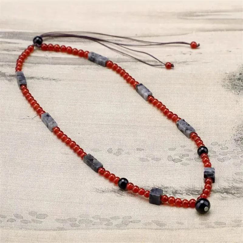 New Folk-Custom Jewelry Charming Red Black Round Agate Beads Pendants Necklace Sweater Chain Handmade Vintage Mother's Day Gifts
New Folk-Custom Jewelry Charming Red Black Round Agate Beads Pendants Necklace Sweater Chain Handmade Vintage Mother's Day Gifts