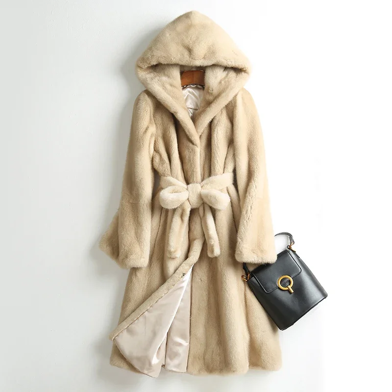 Winter 2022 Real Fur Coat Women Luxury Mink Fur Jackets Warm Long Coat Ladies Elegant Coats Women Hooded Belt Overcoat Female FC
Winter 2022 Real Fur Coat Women Luxury Mink Fur Jackets Warm Long Coat Ladies Elegant Coats Women Hooded Belt Overcoat Female FC