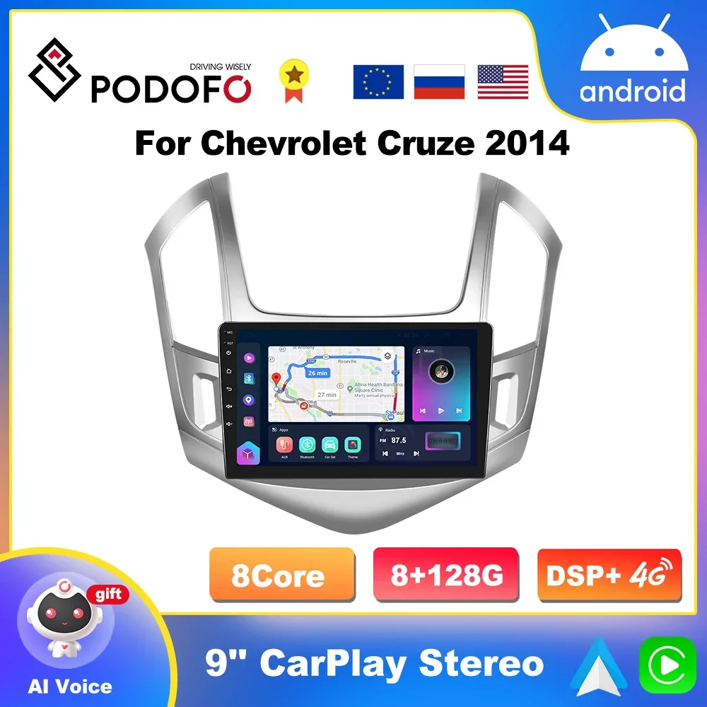 Podofo CarPlay Android 10 Car Radio Video Player For Chevrolet Cruze J300 2012-2015 Multimedia Player 2din GPS Navigation Stereo
Podofo CarPlay Android 10 Car Radio Video Player For Chevrolet Cruze J300 2012-2015 Multimedia Player 2din GPS Navigation Stereo