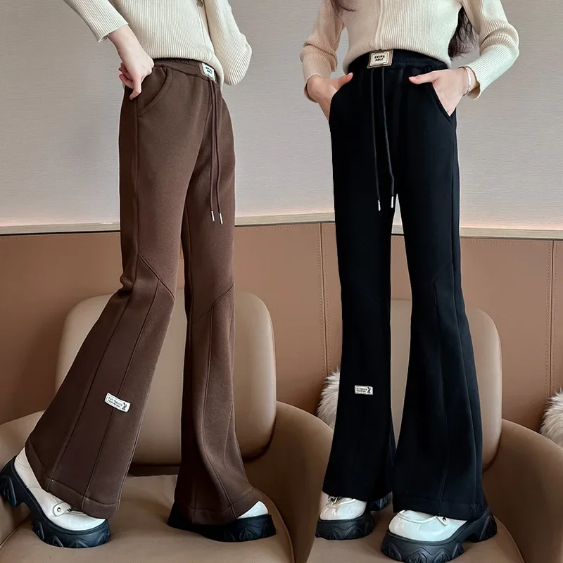Winter Pants Children Girls Fleece Warm Thick Casual Bell-bottoms Pants Fashion Teenage Sweatpants 4-15Year
Winter Pants Children Girls Fleece Warm Thick Casual Bell-bottoms Pants Fashion Teenage Sweatpants 4-15Year